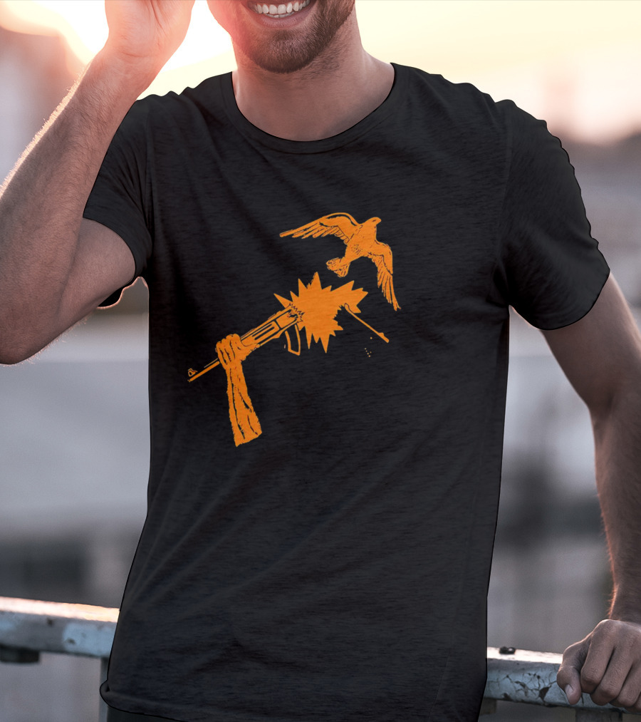 Anti War Gun And Dove Explosive Encounter T-Shirt