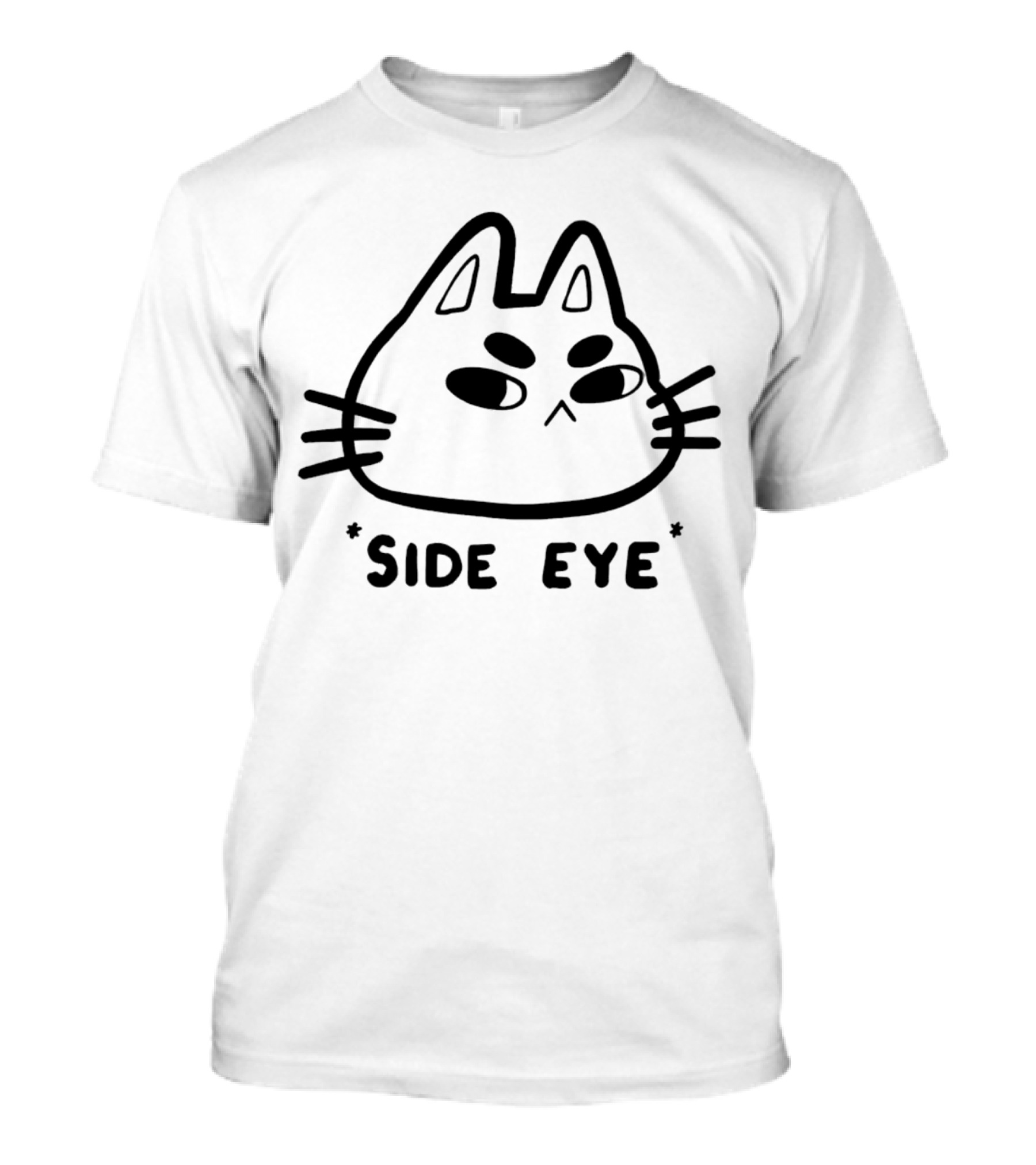 Chocolettchoo Side Eye Cat Drawing T-Shirt