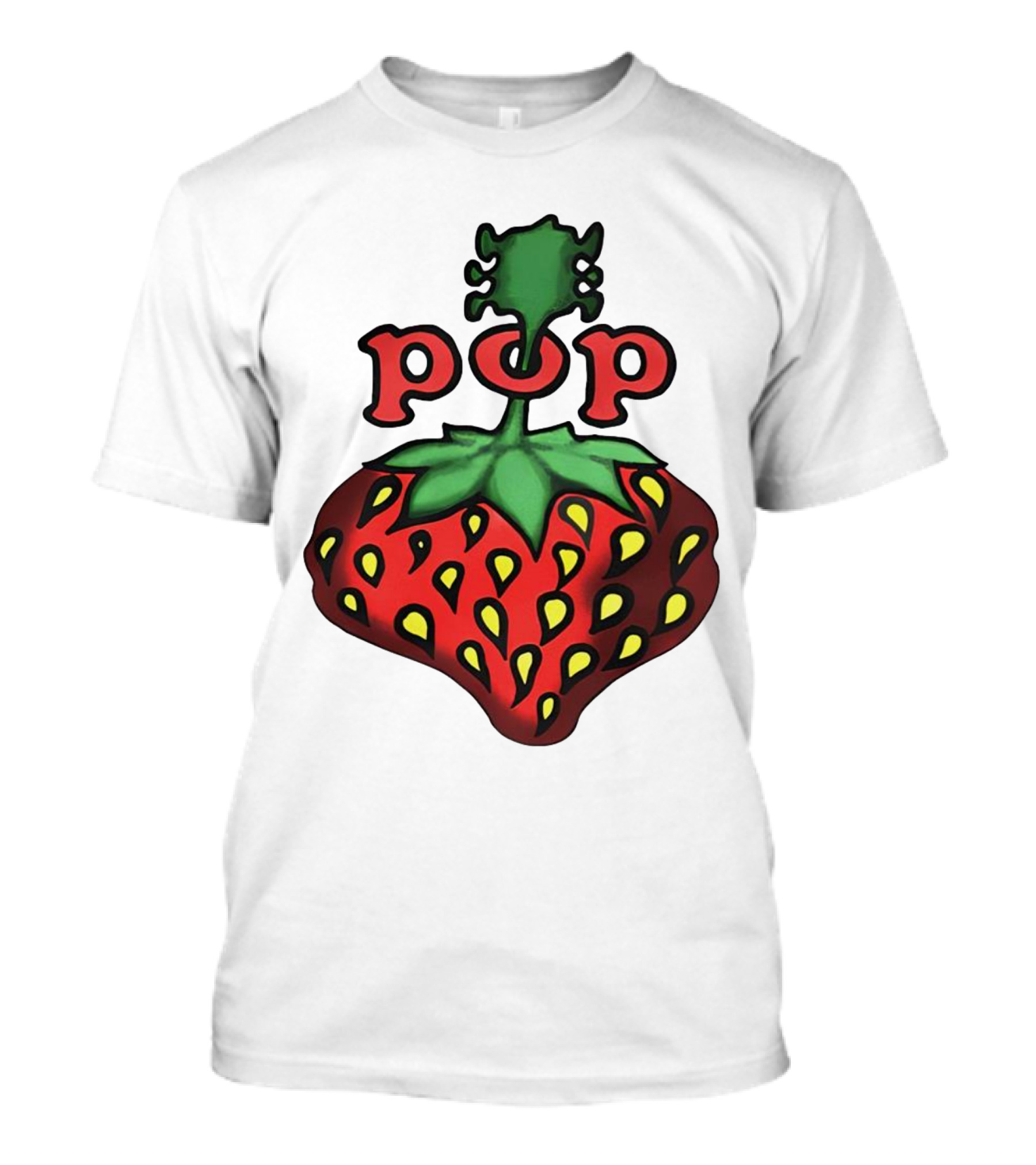 Strawberry Fields Pop Festival Logo With Strawberry T-Shirt