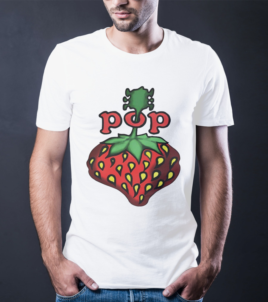 Strawberry Fields Pop Festival Logo With Strawberry T-Shirt