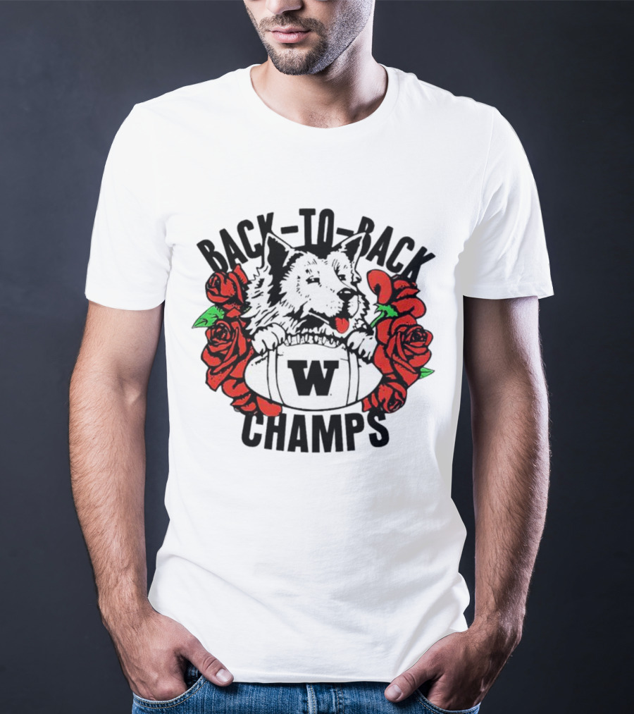 Back To Back Champs Washington Huskies 91 W 92 T-Shirt