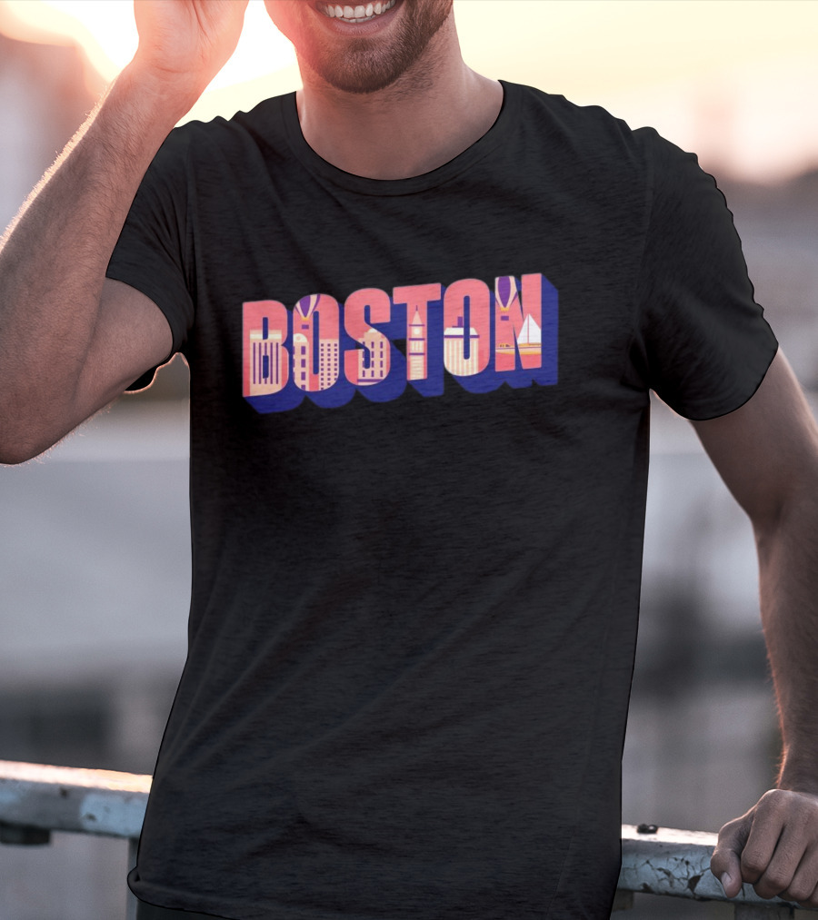 Boston City Landmarks Boston T-Shirt