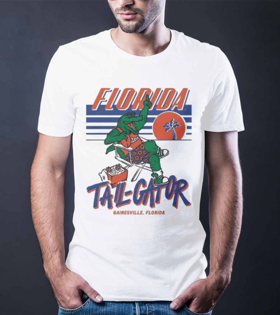 Florida Tail-Gator 1987 Gainesville Retro Style Palm Tree Gator T-Shirt