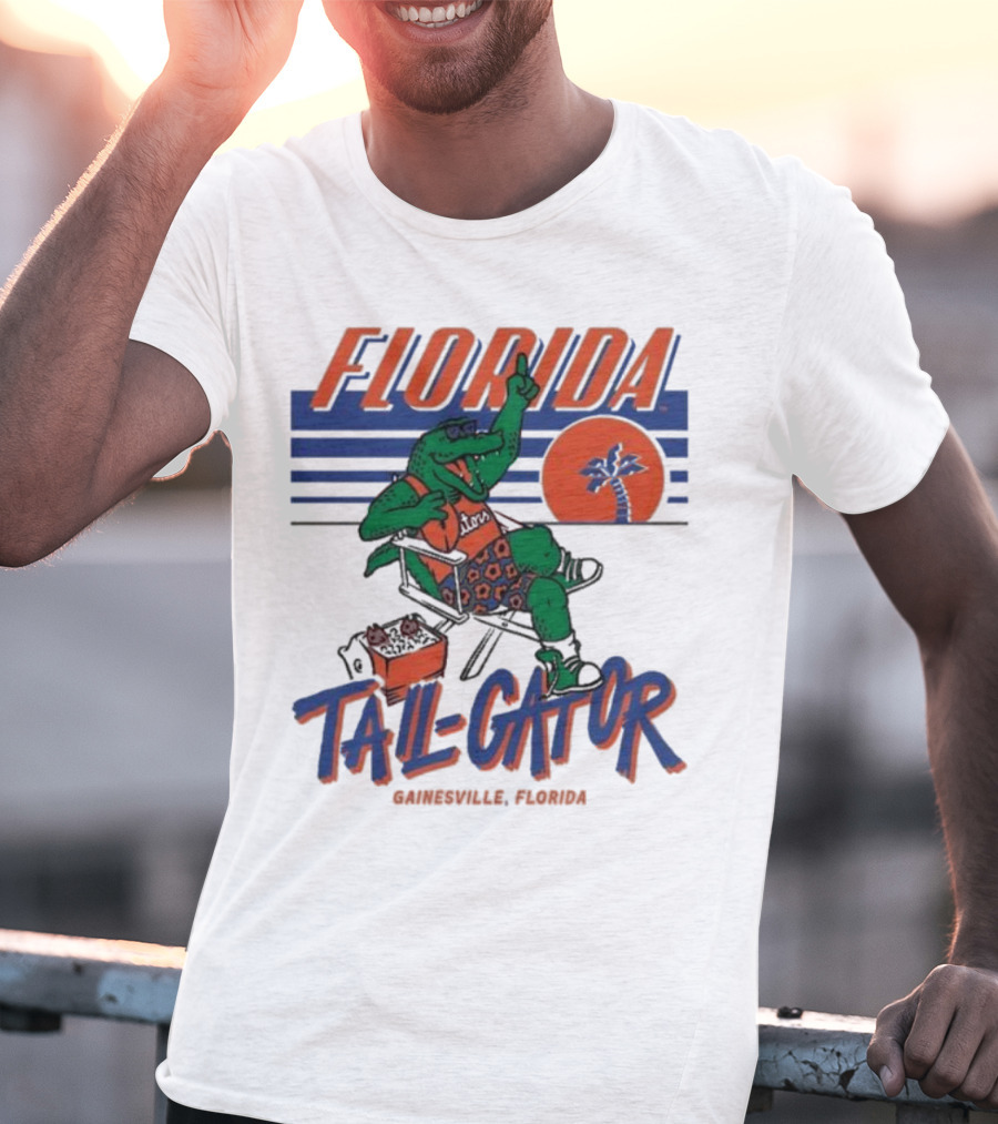 Florida Tail-Gator 1987 Gainesville Retro Style Palm Tree Gator T-Shirt