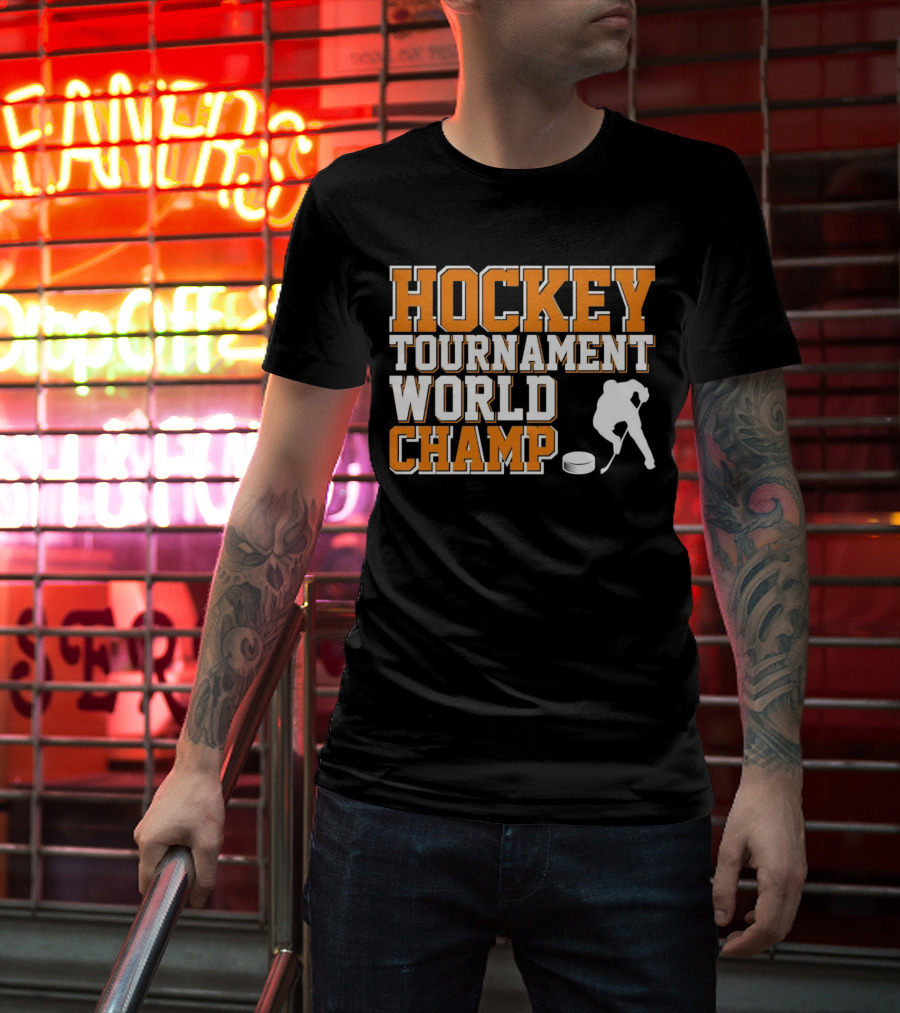 Hockey Tournament World Champ Sunset T-Shirt