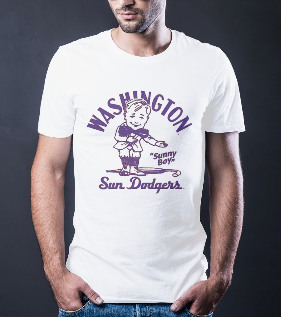 Washington Huskies Sunny Boy Sun Dodgers T-Shirt