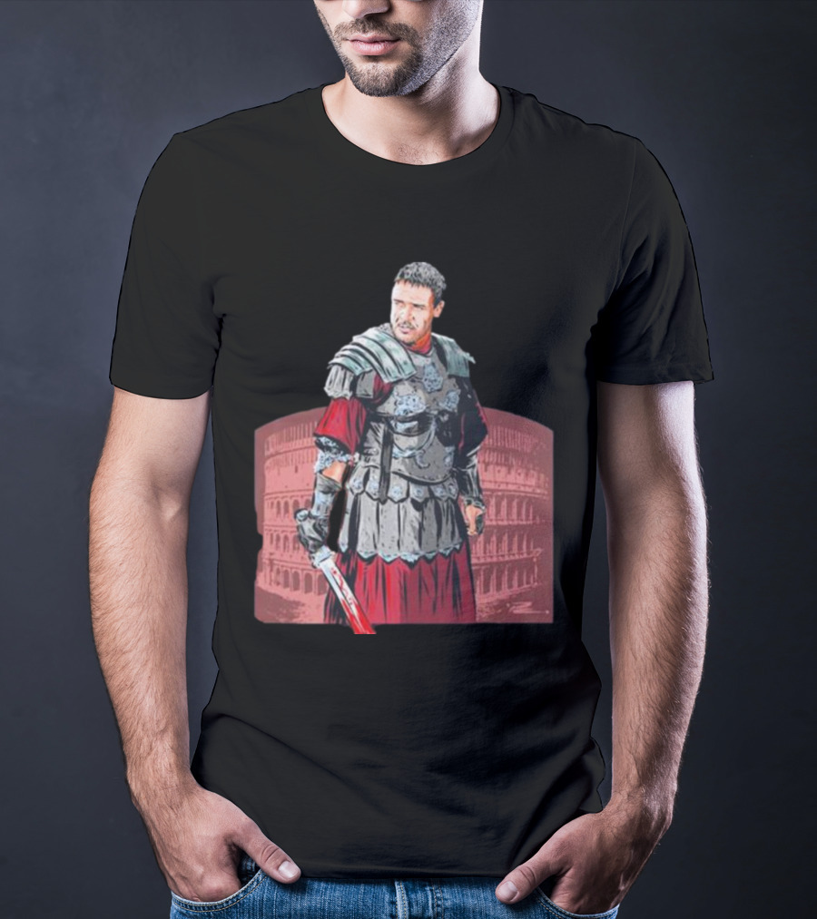 Russell Crowe Gladiator Paul Cemmick Colosseum T-Shirt