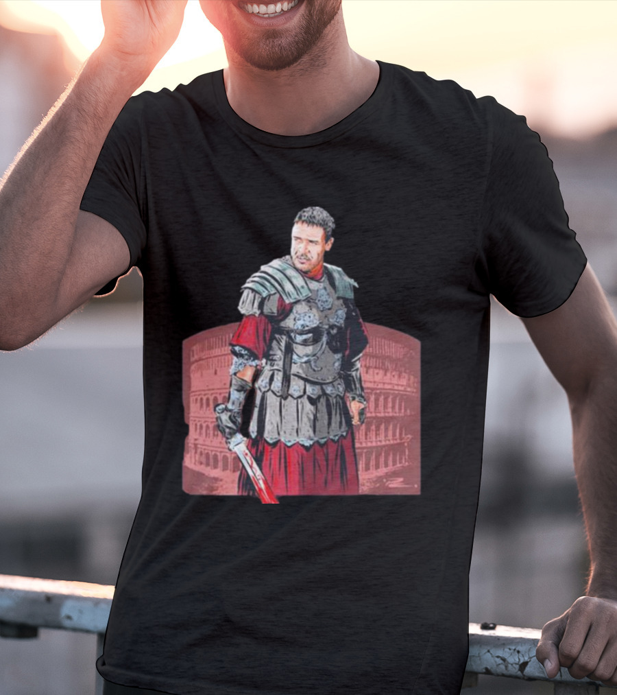 Russell Crowe Gladiator Paul Cemmick Colosseum T-Shirt