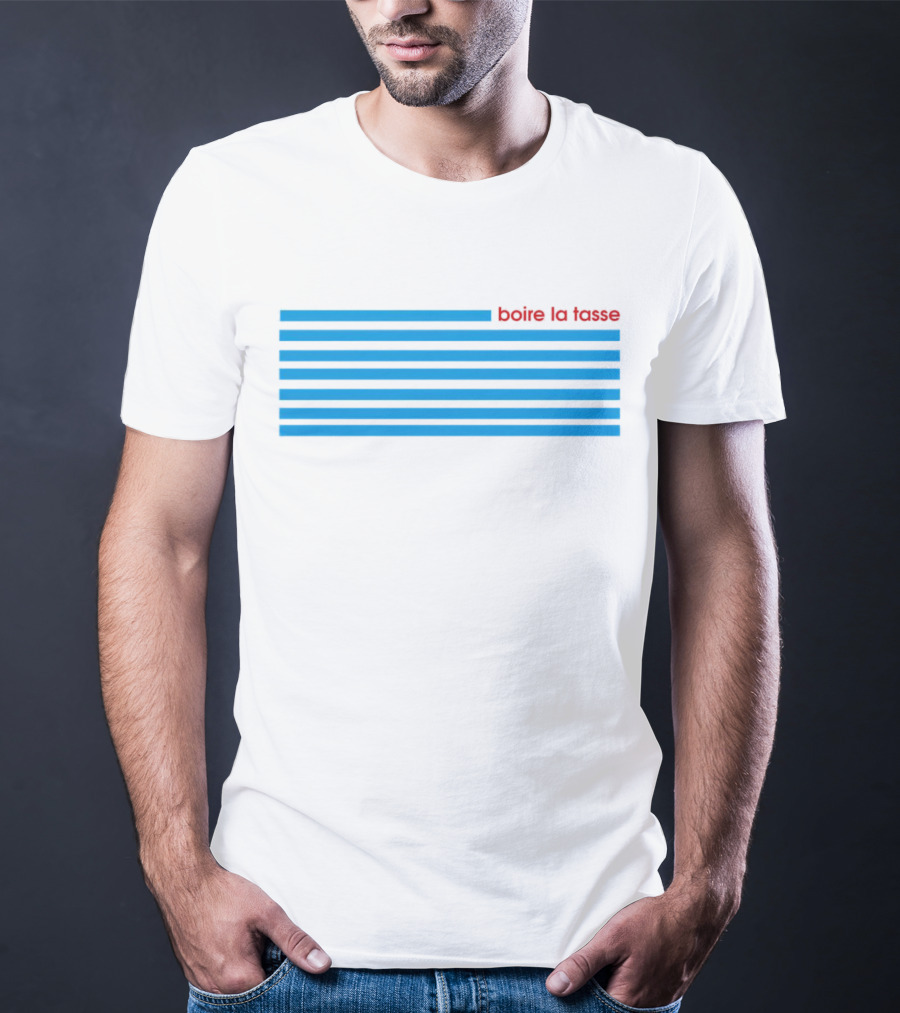 Boire La Tasse Striped Minimalist T-Shirt