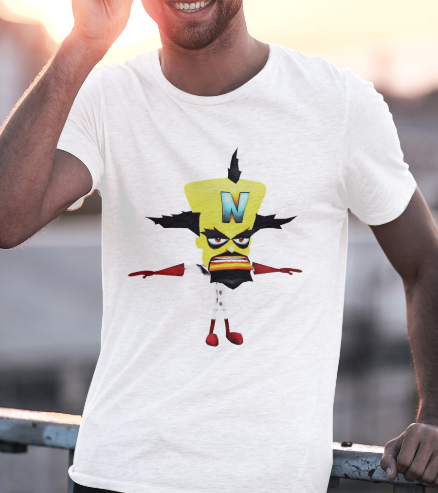 Doctor Neo Cortex Crash Bandicoot Character Villain Gaming T-Shirt
