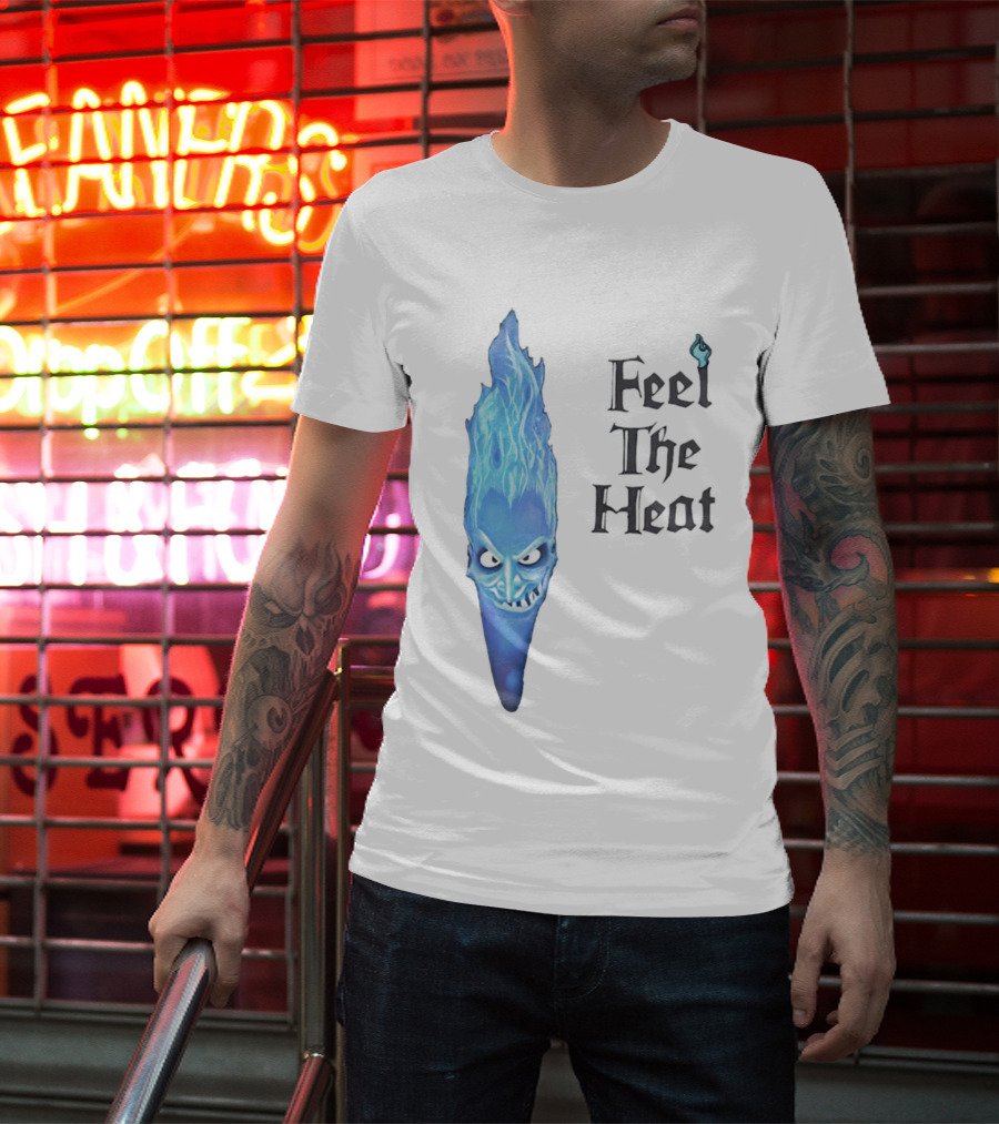 Hades Feel The Heat Blue Flame Head T-Shirt