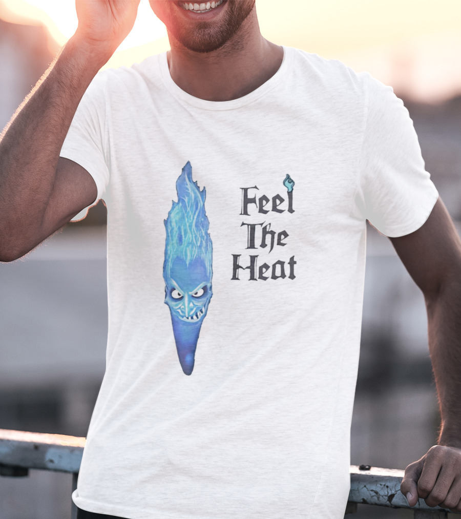 Hades Feel The Heat Blue Flame Head T-Shirt