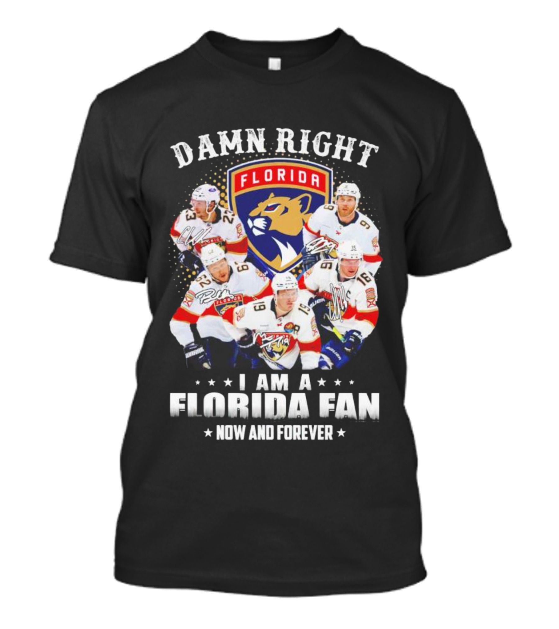 Damn Right I Am A Florida Panthers Fan Now And Forever T-Shirt