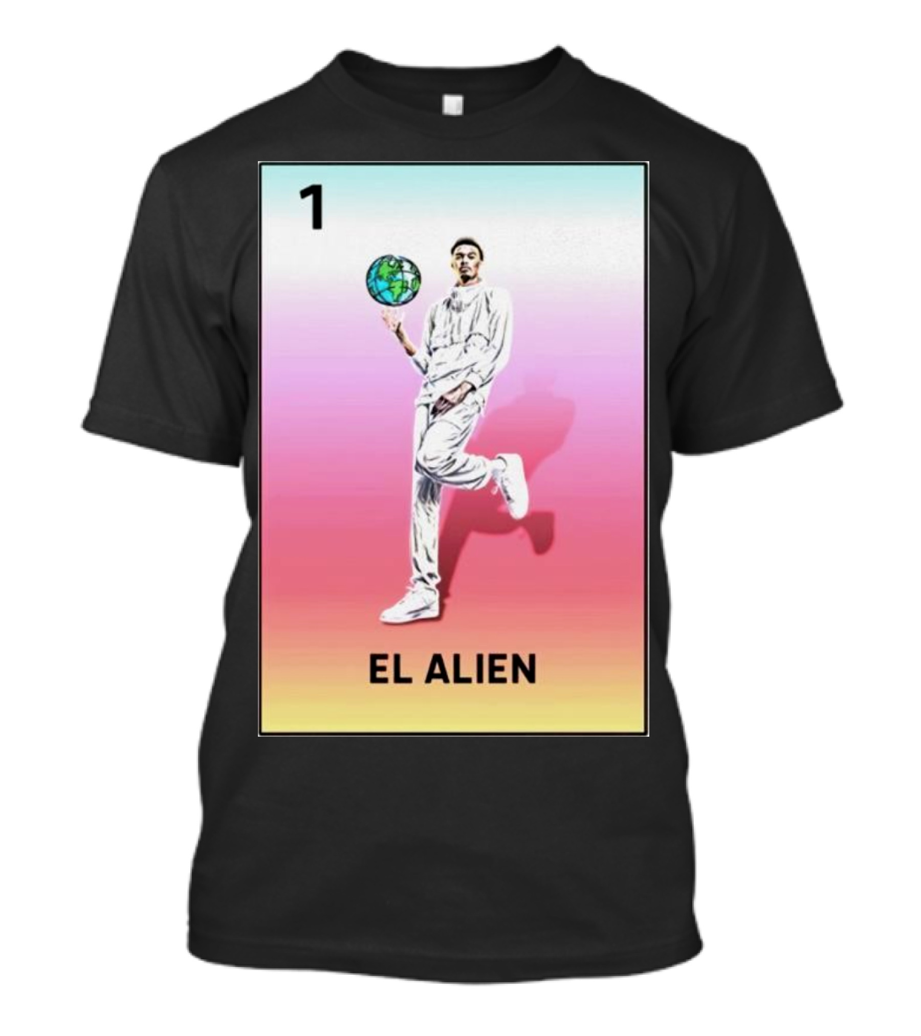 1 El Alien Basketball Earth Ball T-Shirt