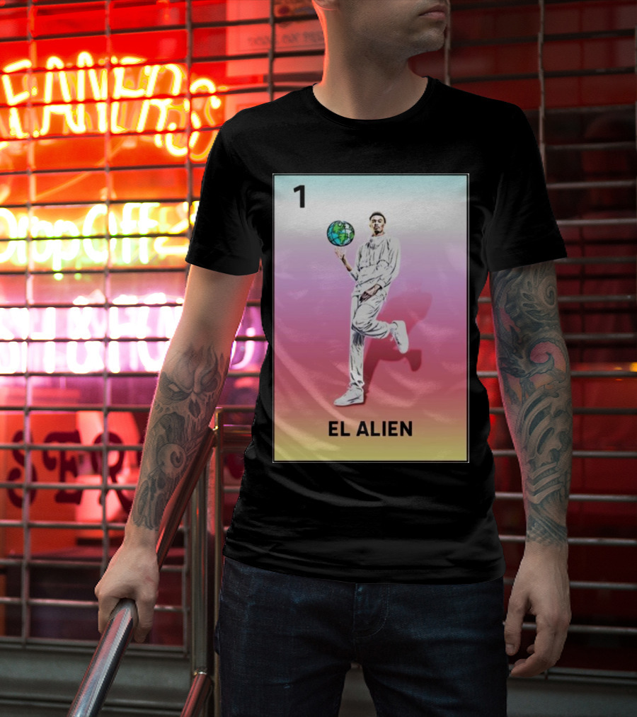 1 El Alien Basketball Earth Ball T-Shirt