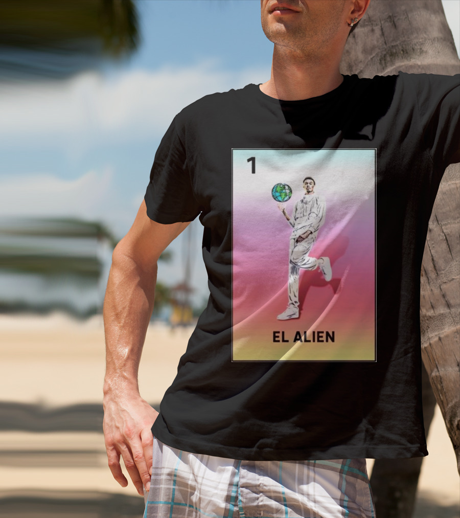 1 El Alien Basketball Earth Ball T-Shirt
