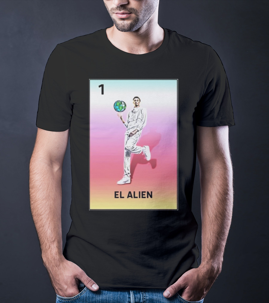 1 El Alien Basketball Earth Ball T-Shirt