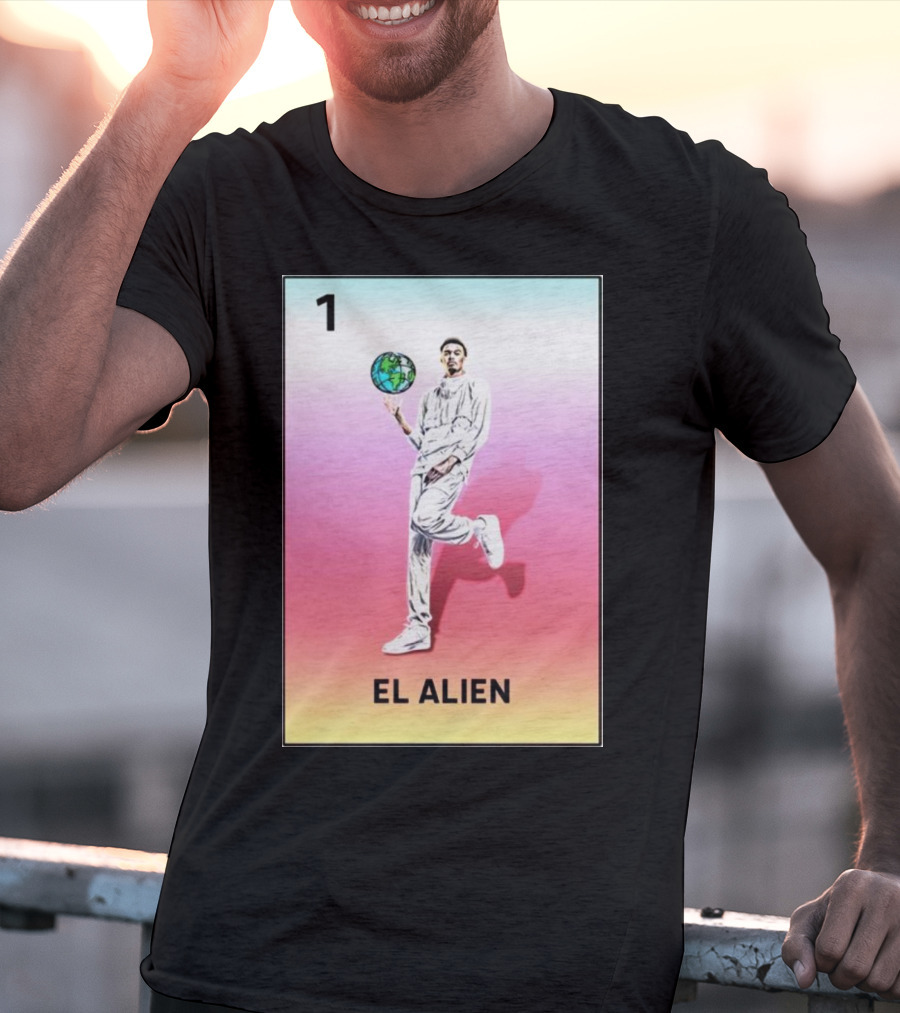 1 El Alien Basketball Earth Ball T-Shirt