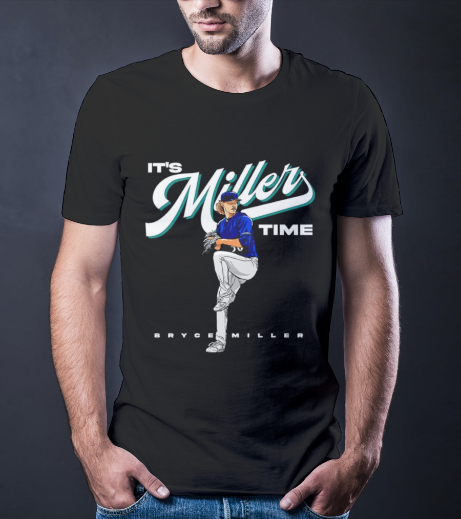 Bryce Miller It's Miller Time Baseball Pitcher T-Shirt