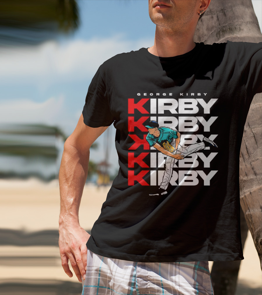 George Kirby Pitching Seattle Mariners K Strikeout T-Shirt