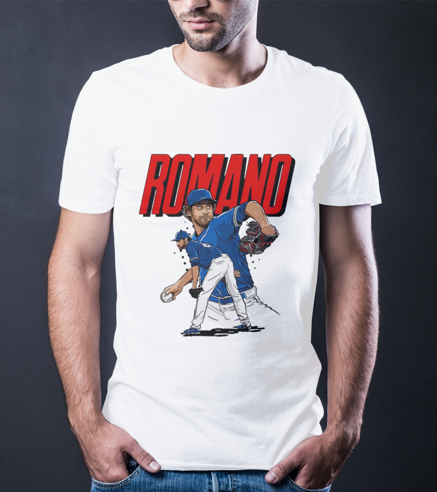 ROMANO Toronto Blue Jays Pitcher Baseball Action T-Shirt