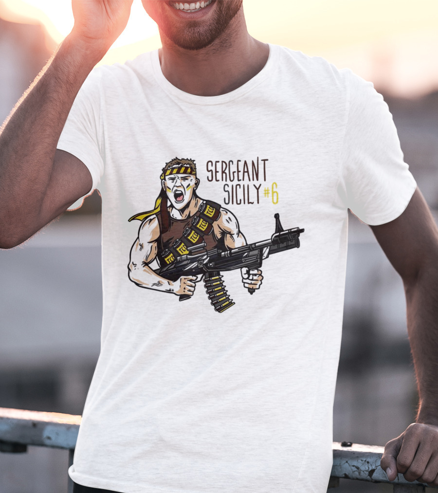 SERGEANT SICILY #6 TGC Ammunition Belt Action T-Shirt