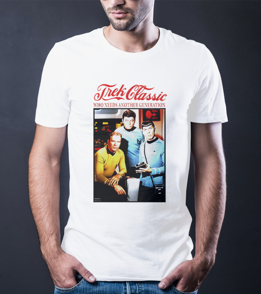 Star Trek Classic Who Needs Another Generation Vintage Crew Image T-Shirt