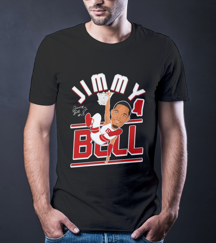 Jimmy Bell Jr. #15 Mississippi State Bulldogs Basketball Dunking T-Shirt