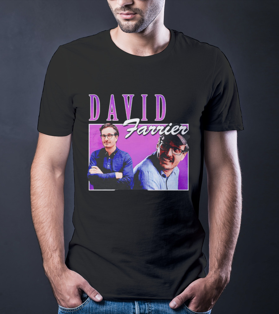 David Farrier Purple Retro Double Image T-Shirt
