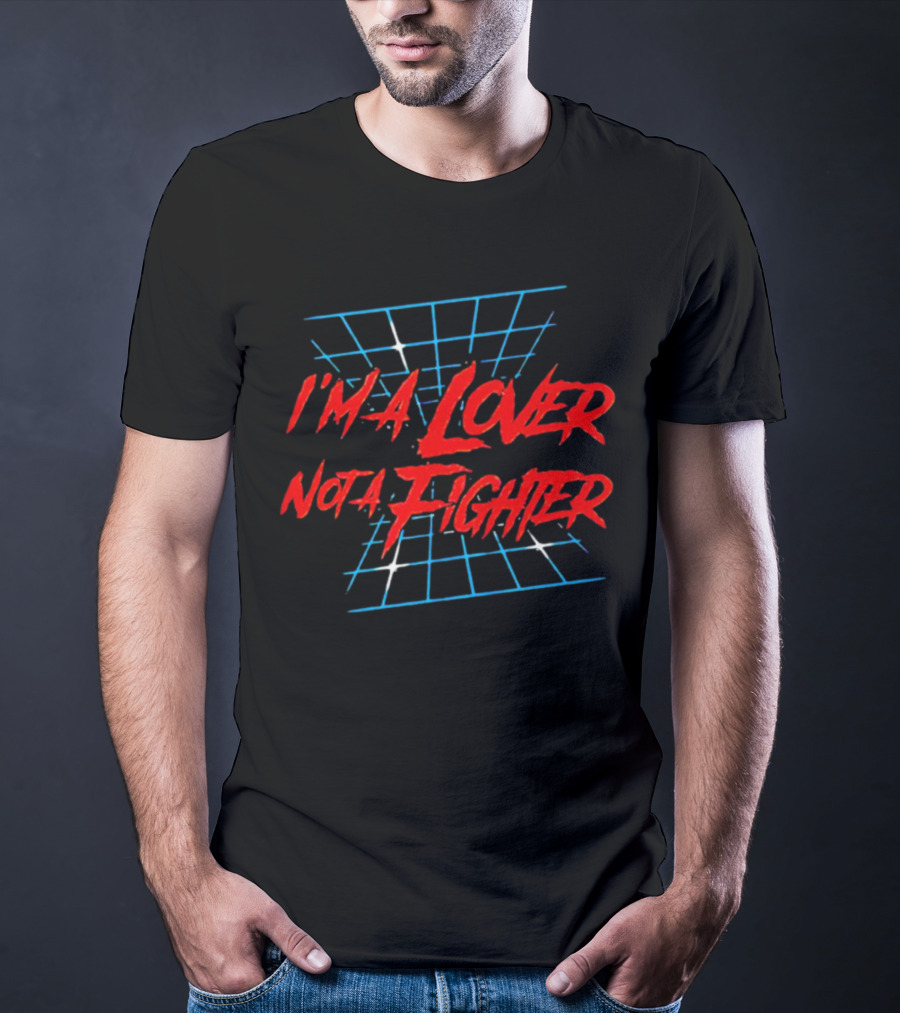 I'm A Lover Not A Fighter Retro Grid T-Shirt