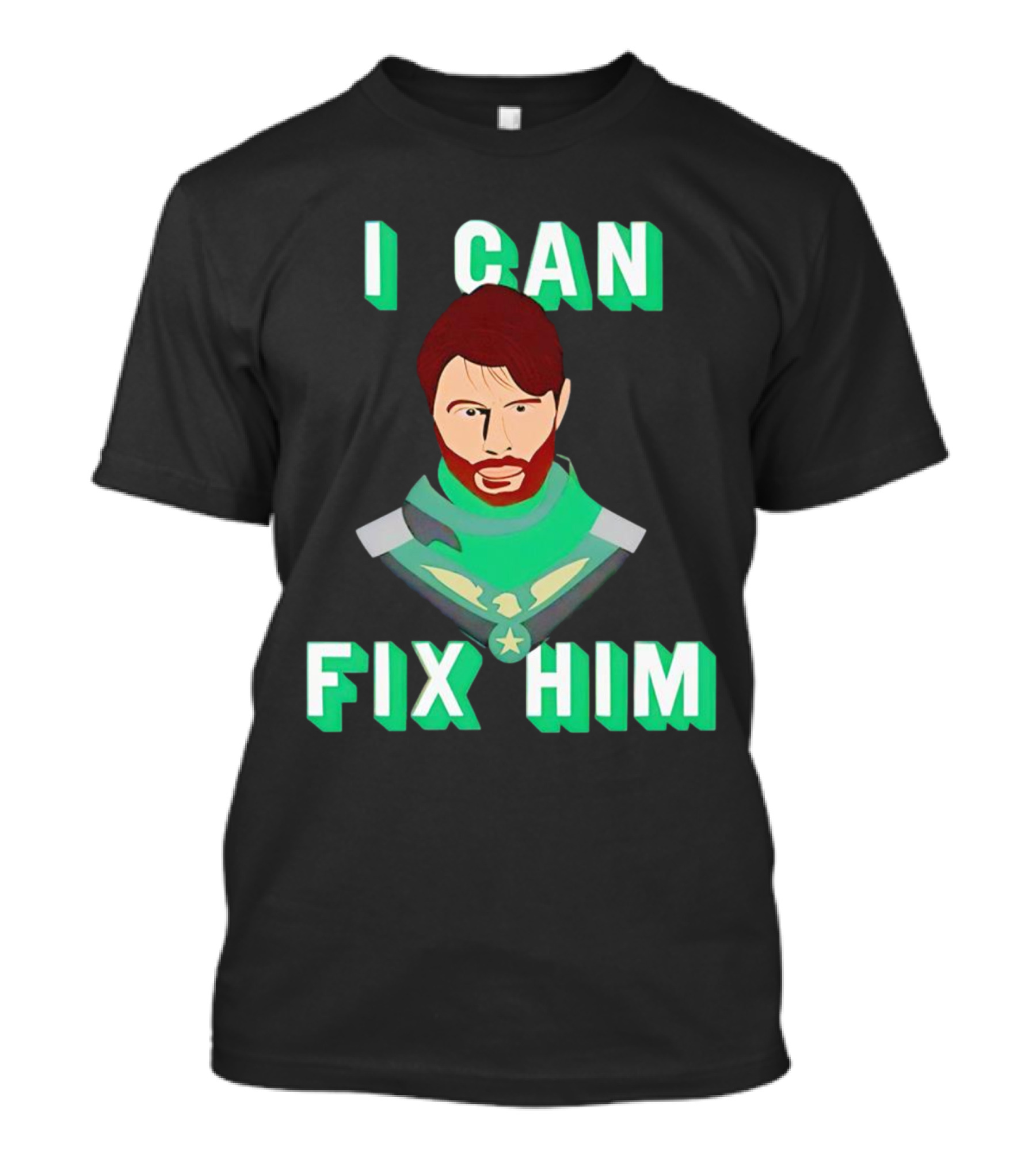 Nerdy Squirrel Studios Soldier Boy I Can Fix Him Superhero T-Shirt