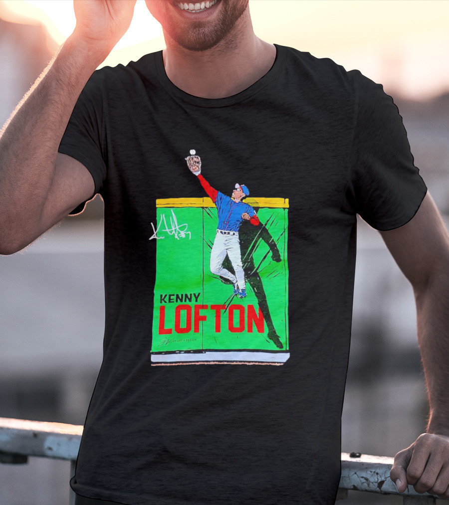 Kenny Lofton Signature Catch Baseball T-Shirt