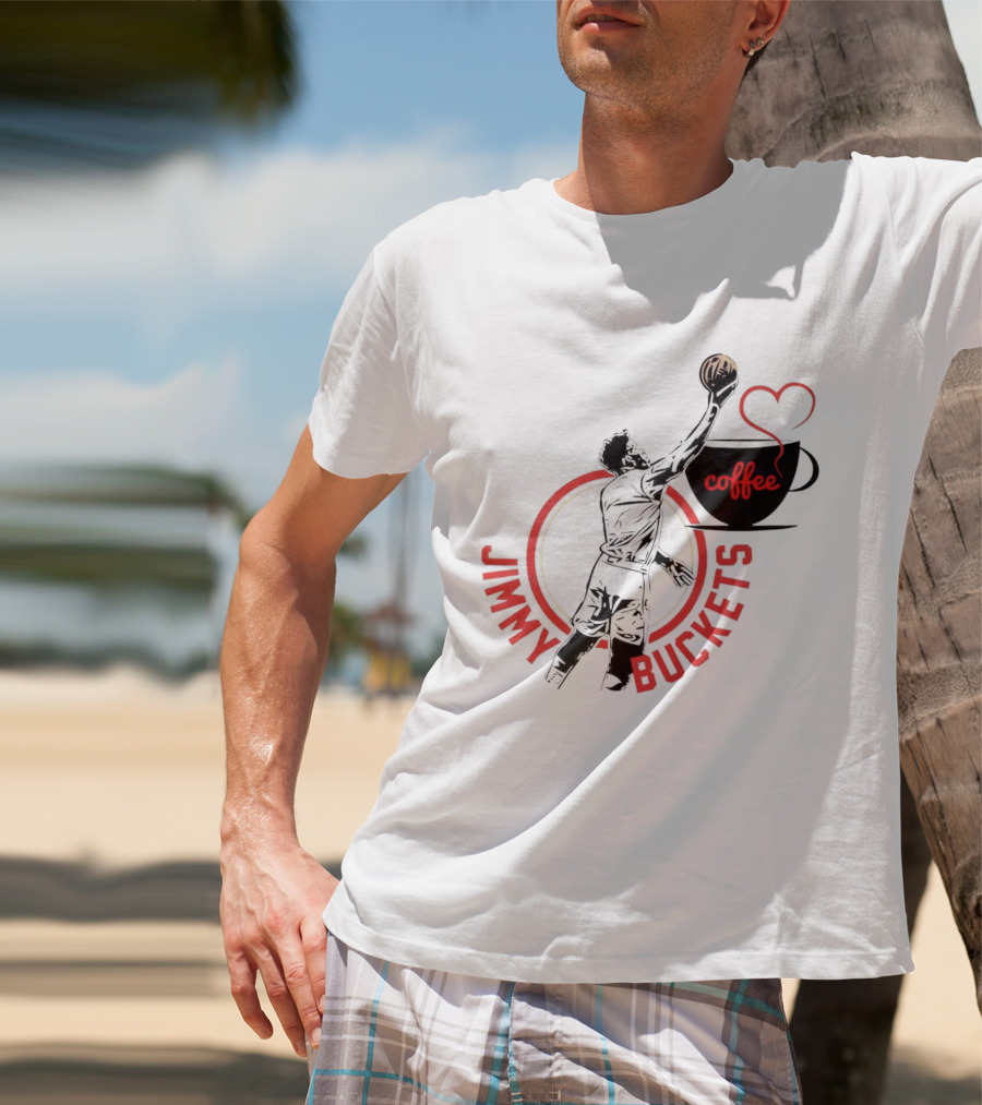 Miami Heat Jimmy Buckets Coffee Slam Dunk Cup Heart T-Shirt