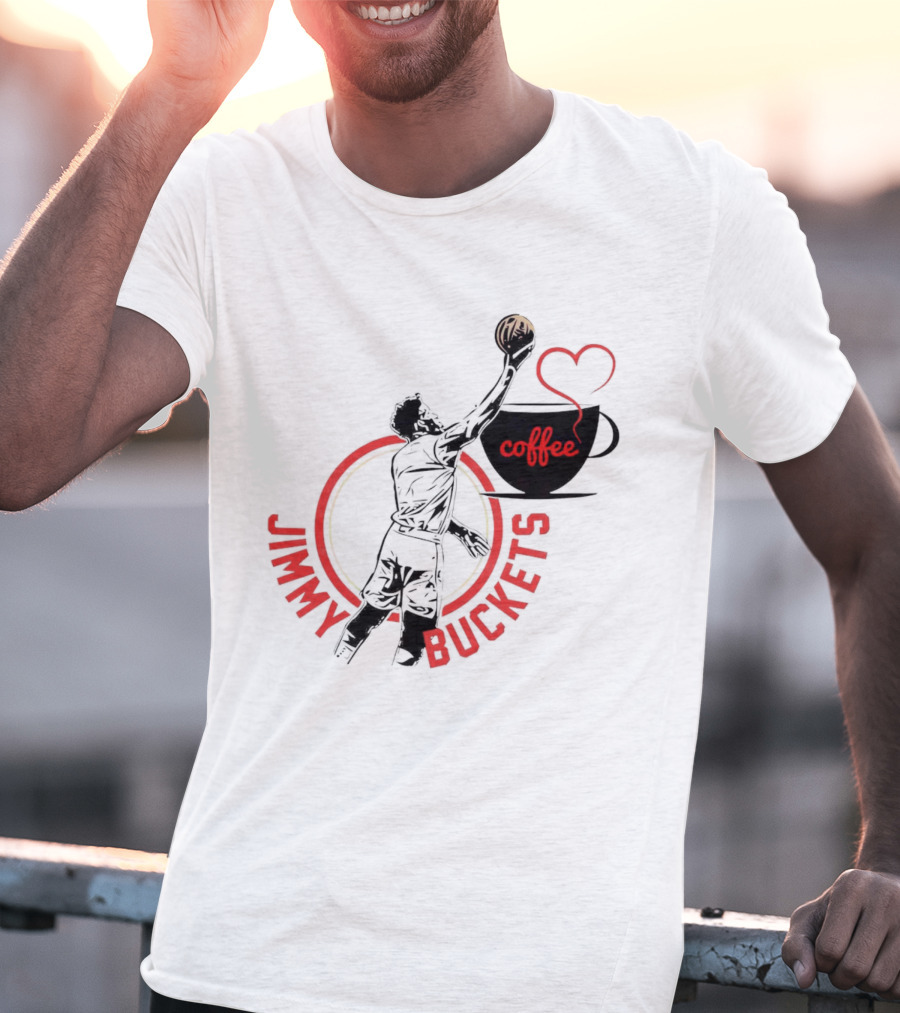 Miami Heat Jimmy Buckets Coffee Slam Dunk Cup Heart T-Shirt