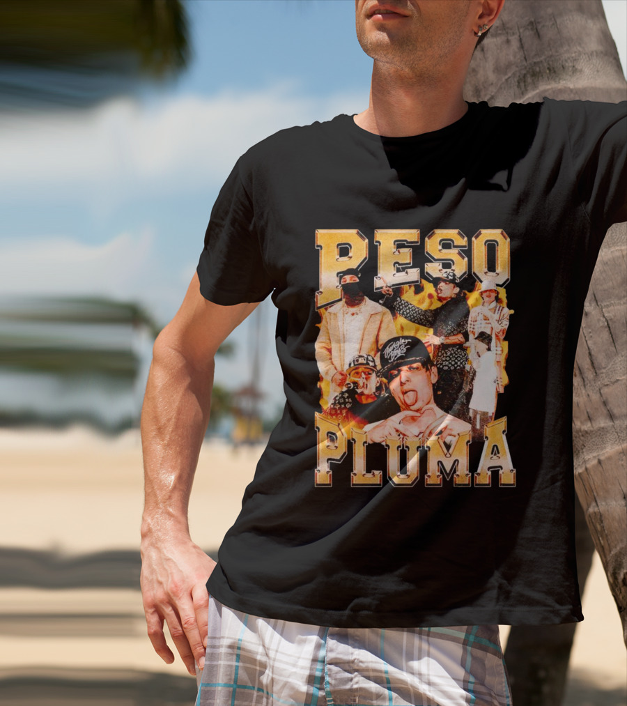 Peso Pluma Collage With Urban Streetwear T-Shirt