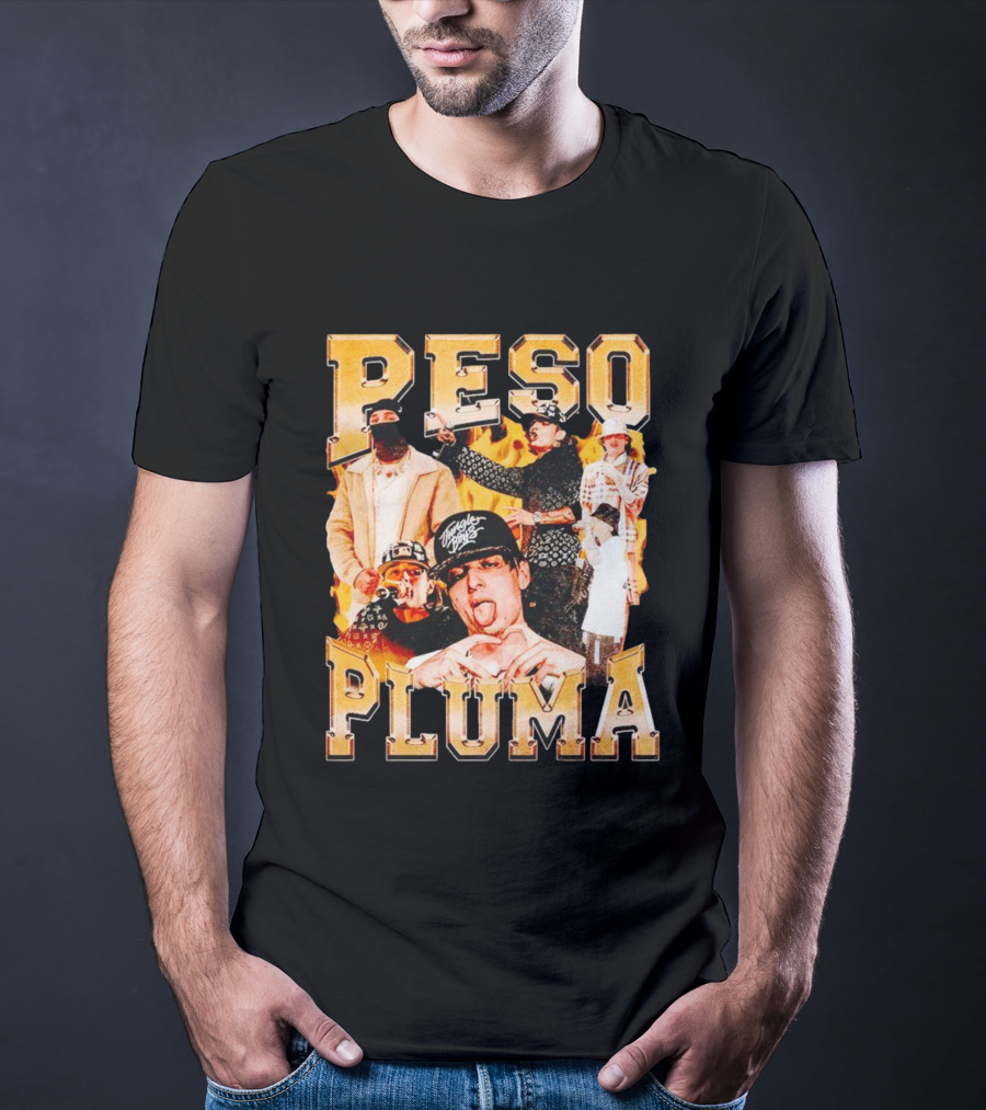 Peso Pluma Collage With Urban Streetwear T-Shirt