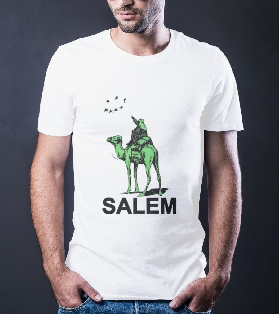 Salem Silkroad Camel And Stars In Green T-Shirt