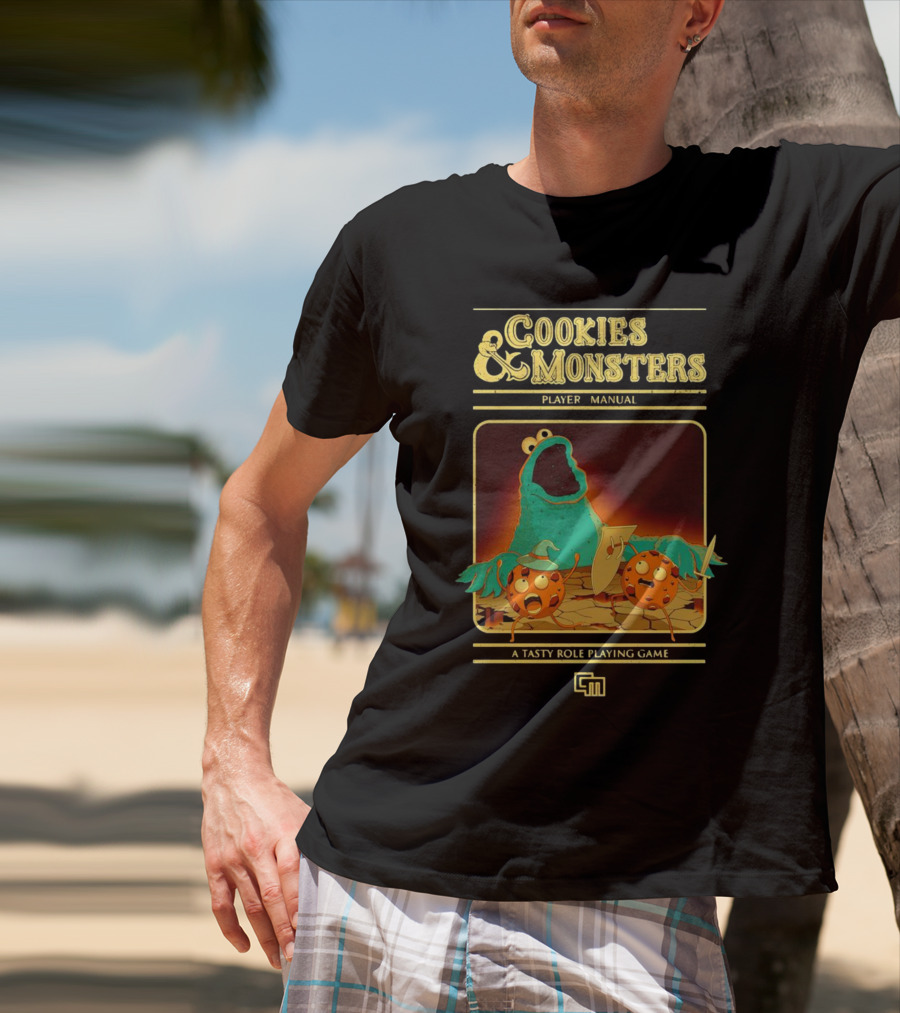 Cookies And Monsters Player Manual A Tasty Role Playing Game Retro T-Shirt
