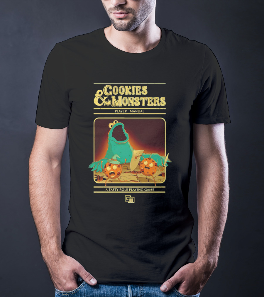 Cookies And Monsters Player Manual A Tasty Role Playing Game Retro T-Shirt