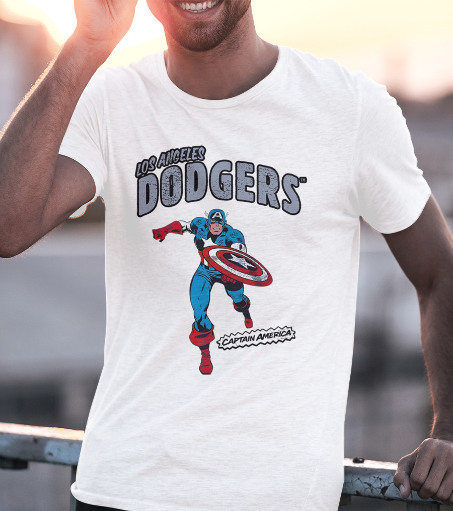 Los Angeles Dodgers Marvel Captain America T-Shirt