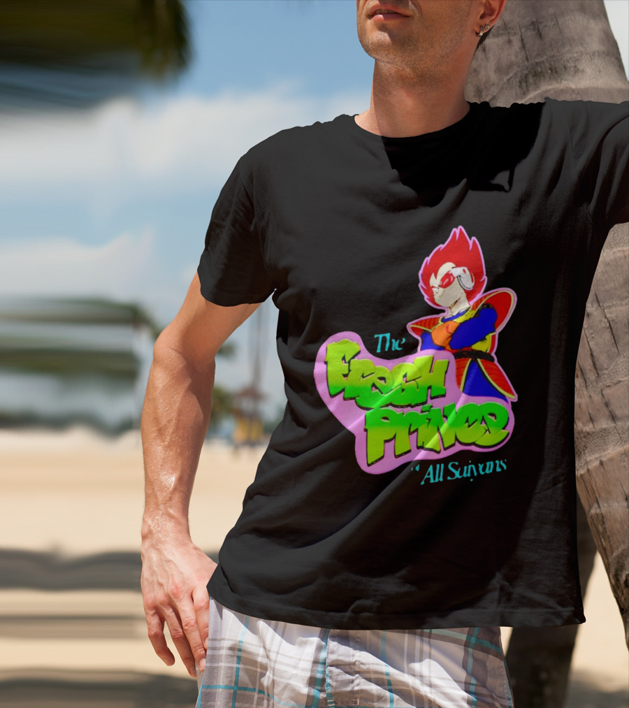 The Fresh Prince Of All Saiyans Vegeta Cartoon Mashup T-Shirt