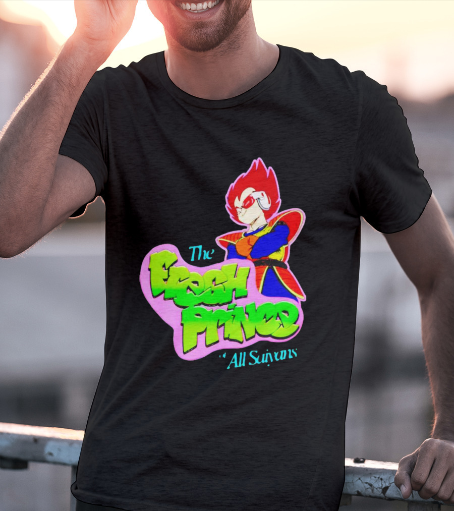 The Fresh Prince Of All Saiyans Vegeta Cartoon Mashup T-Shirt