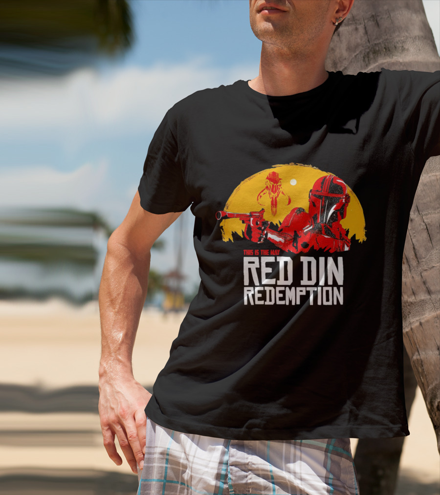 This Is The Way Red Din Redemption Mandalorian Bounty Hunter Star Wars T-Shirt