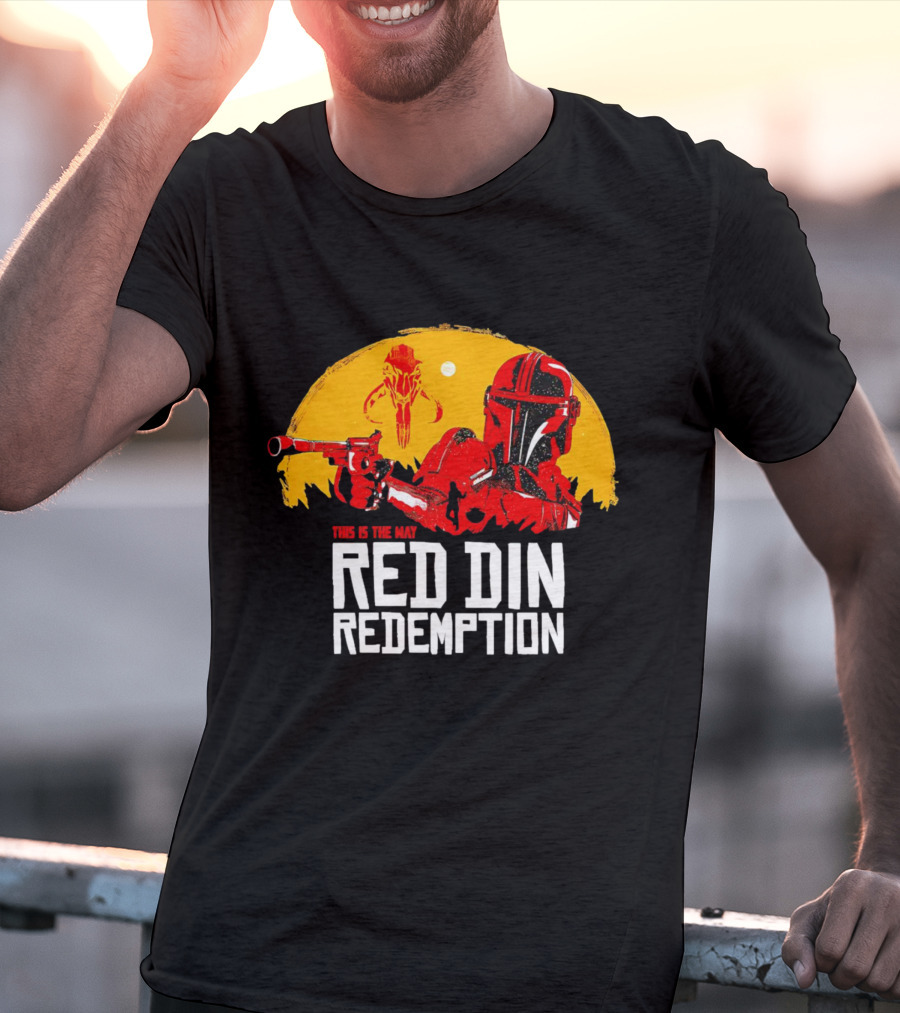 This Is The Way Red Din Redemption Mandalorian Bounty Hunter Star Wars T-Shirt