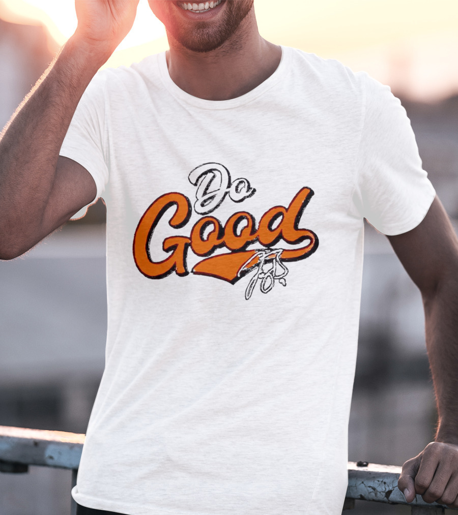 Joe Burrow Do Good Signature Orange Script T-Shirt