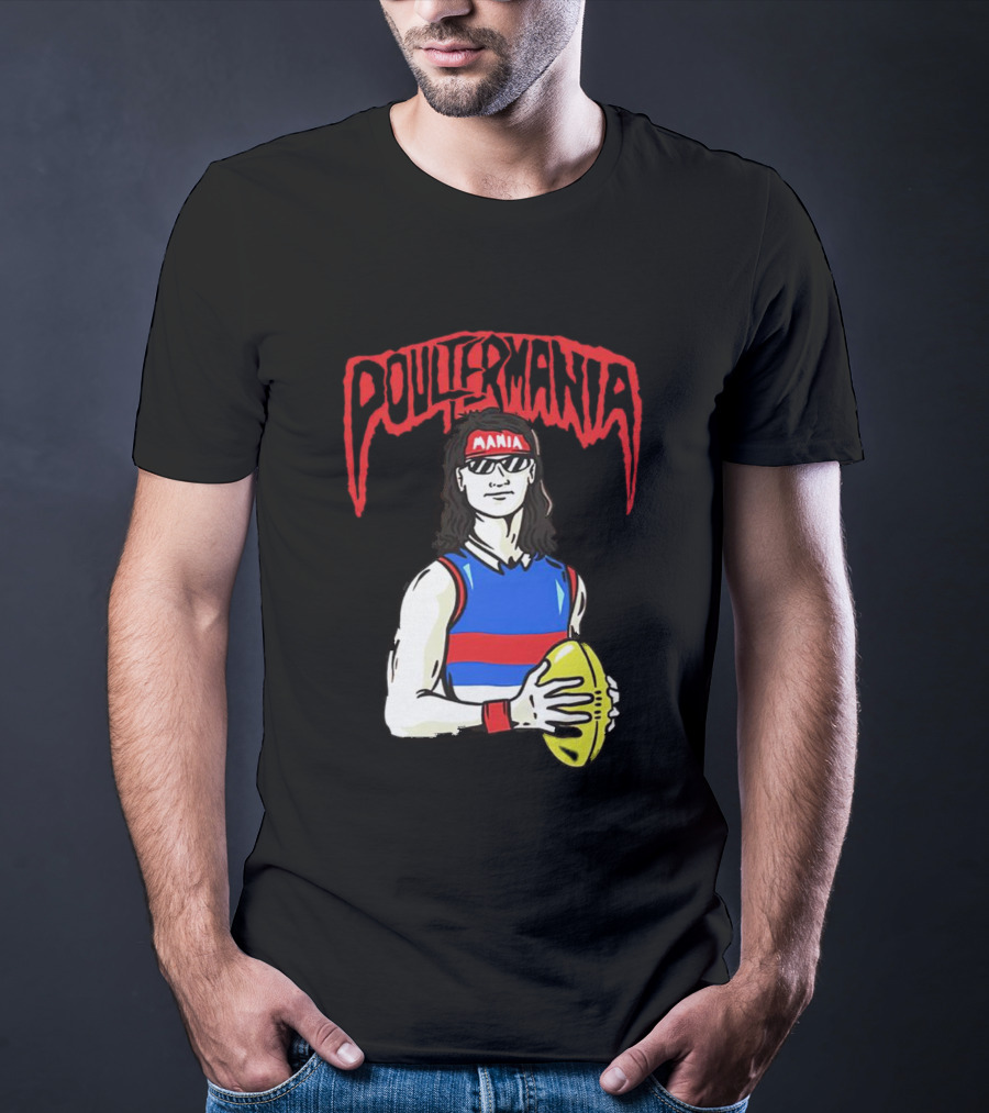 Poultermania Mania Red Headband Football Player With Yellow Ball T-Shirt