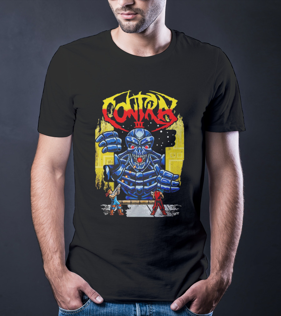 Contra III Robo Corpse Battle Boss Retro Gaming T-Shirt
