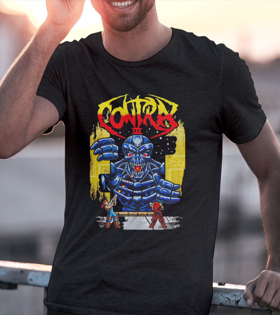 Contra III Robo Corpse Battle Boss Retro Gaming T-Shirt