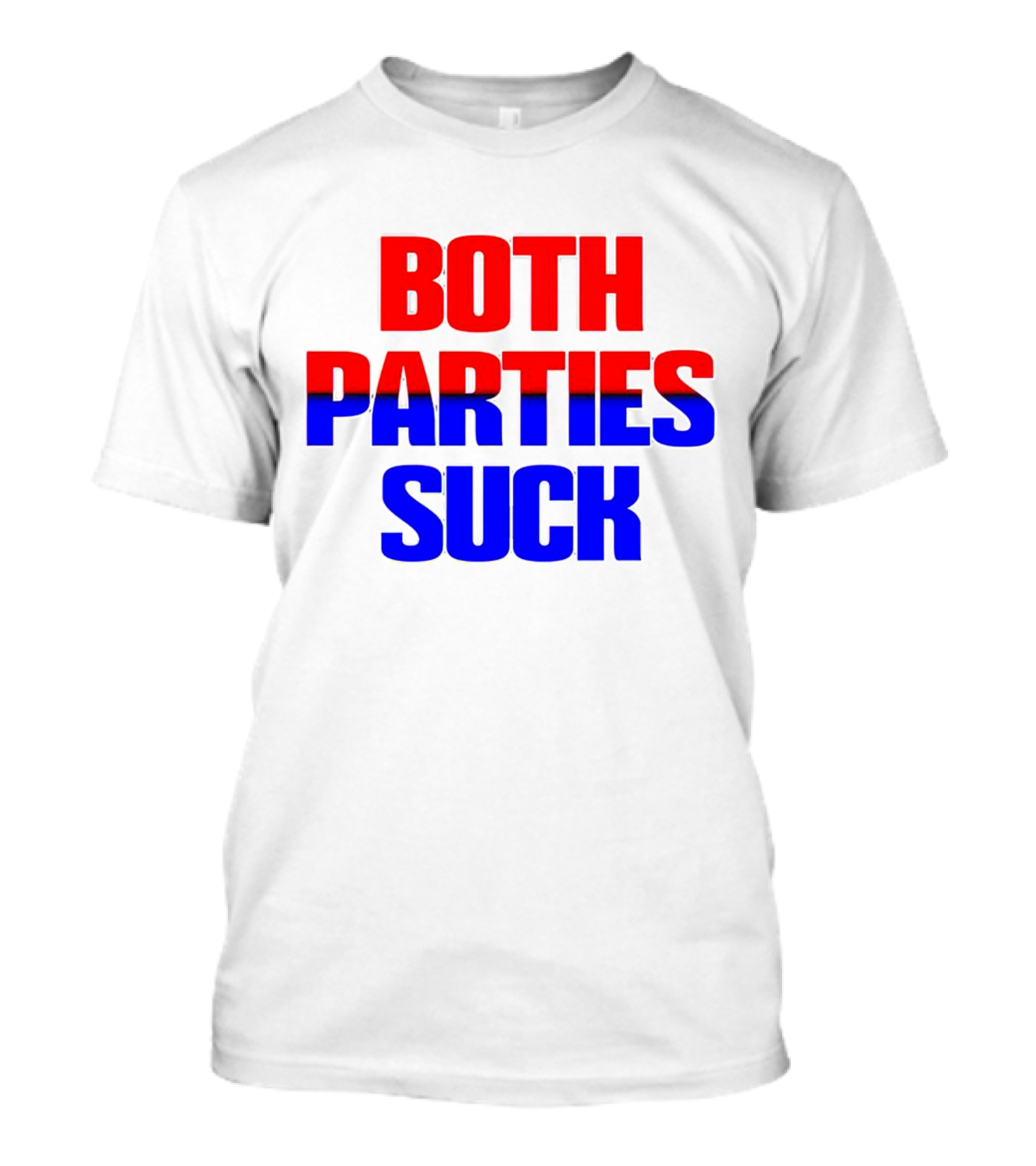 Both Parties Suck Red Blue Political T-Shirt