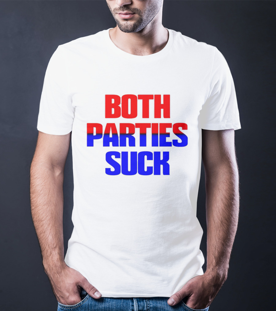 Both Parties Suck Red Blue Political T-Shirt